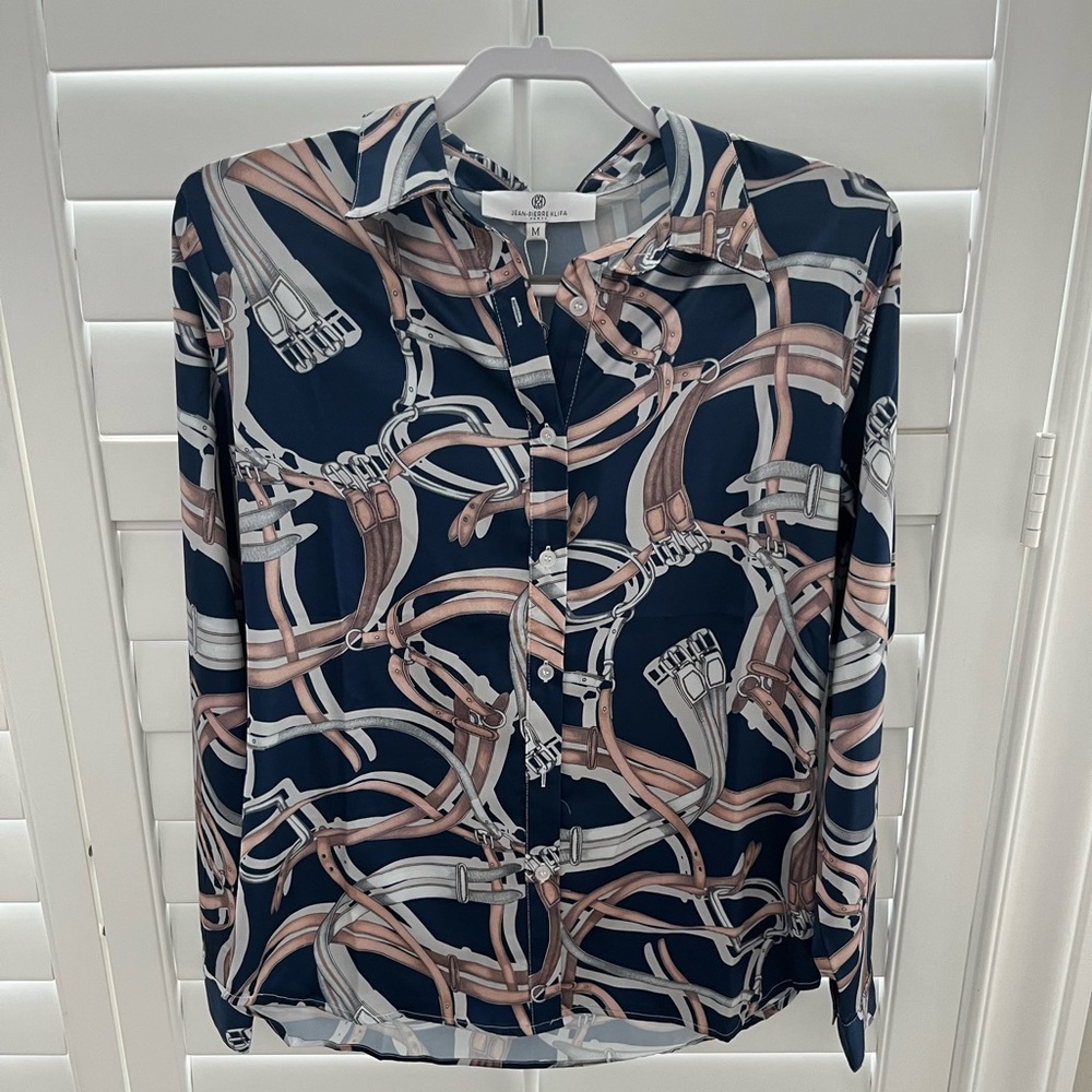 Silky Button Top - Jean Pierre Klifa